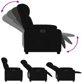  Električni naslonjač od tkanine crni | shoptok.hr