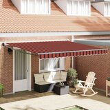  Retraktilna tenda z LED lučmi Oranžna in Rjava 350 x 250 cm, (5000206651) | Shoptok.si