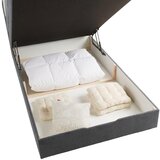 Mömax Postelja Boxspring Runner Siva, 140x200 | Shoptok.si