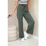 Kesi Włoski Punto pants with wide legs khaki Cijene