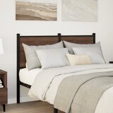 Maison Chic posteljno vzglavje - vzglavna omarica - nočna omarica rjavi hrast 120 cm inženirski les in jeklo, (21707756) Cene
