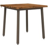  70 x 70 x 75 cm Čvrsto drvo akacije Prirodna i kava Četvrtasti | shoptok.hr