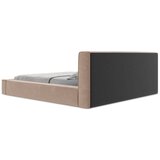 Makamii Svjetlo ružičasti tapecirani bračni krevet s prostorom za odlaganje s okvirom od letvica 160x200 cm Noho - | shoptok.hr