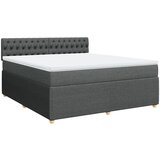 Maison Chic Box spring postelja - Vzmetna postelja z vzmetnico temno siva 180x200 cm blago SL24281, (21891092) | Shoptok.si