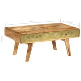  Stolić za kavu od masivnog drva manga 90 x 50 x 40 cm - Zlatno 1 | shoptok.hr