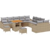 13 dijelni vrtni sofa set s jastučićima bež Poli Ratan Akacija | shoptok.hr