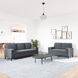  2-dijelni set sofa s jastucima tamnosivi baršunasti | shoptok.hr
