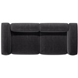 Cosmopolitan Design Temno siva sedežna garnitura iz rebrastega žameta 264 cm Bergano – | Shoptok.si