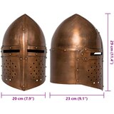  Replika srednjovjekovne viteške kacige za LARP bakrena čelična | Shoptok.si