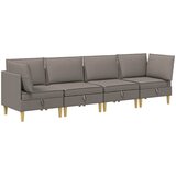  Set namještaja za dnevni boravak 4 pcs Sivosmeđa Tkanina | shoptok.hr