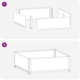  Ograda oko Travnjaka 100 x 100 x 35 cm Čelik Crna | shoptok.hr