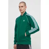 Adidas Dukserica Adicolor Classics SST za muškarce, boja: zelena, s aplikacijom, IR9863