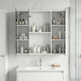  Kupaonski ormar s ogledalom Bijelo 70 x 14,5 x 70 cm | shoptok.hr