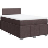 vidaXL Krevet box spring s madracem tamnosmeđi 120 x 190 cm od tkanine | shoptok.hr