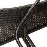  Ležaljka za sunčanje s jastukom crna 60x205x73 cm poliratan | shoptok.hr