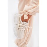 Boto Sneakers Women's Sports Shoes On Thick Sole Beige Lerila | Shoptok.si