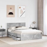  Krevetna konstrukcija s ladicama Betonski sivi 135 x 190 cm Siva 200 x 138 x 90 cm | Shoptok.si