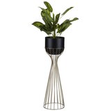 Metalna saksija LOFT 68x20 cm zlatna/crna Cene