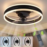 Nettlife Stropni ventilator z LED lučjo in daljincem - Tiho, zatemnilna stropna svetilka z ventilatorjem, časovnik, (22149659) Cene