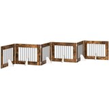  Vrata za pse z stojali 6 pcs Dimljen hrast 80 x 60 cm, (5000232760) | Shoptok.si