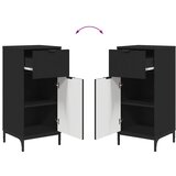  Set namještaja za kupaonicu s ladicama s policom 2 pcs Crna | shoptok.hr