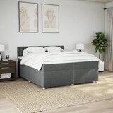  Krevet s oprugama i madracem tamnosivi 200 x 200 cm od tkanine | shoptok.hr