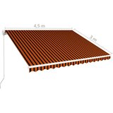 Tenda na ručno uvlačenje 450 x 300 cm narančasto-smeđa | shoptok.hr