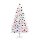  Umjetno božićno drvce s nogom Bijela 180 cm PVC i čelik | shoptok.hr