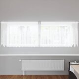  Čipkasta zavjesa sa zavjesama Bijelo 120 x 300 cm Poliester | shoptok.hr