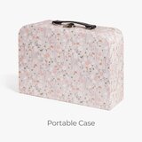 Ginger Home Drvena kuća za lutke u koferu s namještajem, prijenosna, ružičasta, 30,5x20,5x10,5 cm | shoptok.hr