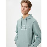 Koton Slogan Printed Hoodie Hooded Kangaroo Pocket Detailed | ePonuda.com