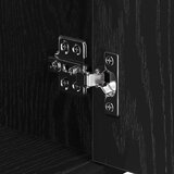 vidaXL Komplet pohištva za kopalnico s predalom 4 pcs Črni hrast | Shoptok.si