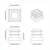  Završne kapice 2 pcs Crna 15 x 15 x 15 mm PP | shoptok.hr