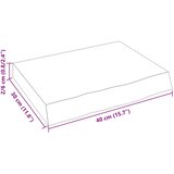  Zidna polica 40x30x(2-6) cm neobrađena masivna hrastovina | shoptok.hr