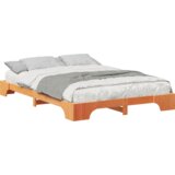 Krevet s daskama s pohranom Smeđa 140 x 210 cm boja drva | shoptok.hr