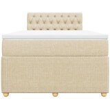  Krevet box spring s madracem krem 120 x 190 cm od tkanine | shoptok.hr