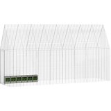  Kavez za zečeve Srebrno 400 x 100 x 210 cm Cinkani čelik | shoptok.hr