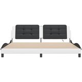 Okvir kreveta s LED-om bez madraca Zadar bijelo-crni 200 x 200 cm | shoptok.hr