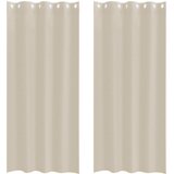 vidaXL Zavjese sa zavjesama 2 pcs Pijesak 140 x 260 cm Poliester | shoptok.hr