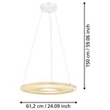 Eglo 390297 - led prigušiva luster na sajli dehesa LED/36W/230V 4000K | Eponuda.com