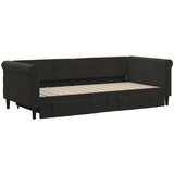 vidaXL Dnevni krevet na razvlačenje s ladicama crni 90 x 200 cm baršun | shoptok.hr