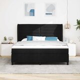  s opruga kutije s madracem Crna 180 x 200 cm tkanina | shoptok.hr