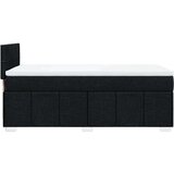  Krevet s oprugama i madracem crni 100 x 200 cm od tkanine | shoptok.hr