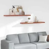 Polica na zidu 2 pcs Crvena 120 x 23 5 x 4 cm Konstruirano drvo