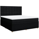  Krevet s oprugama i madracem crni 180x200 cm od tkanine | shoptok.hr