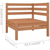  Vrtna sedežna garnitura 6-delna medeno rjava trdna borovina, (20676840) | Shoptok.si