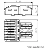 Bezvij. spojnica-klemna, 2P/6P 0.2-4mm2 450V/32A