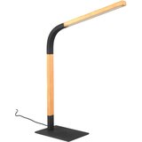 Tri O Črna/naravna LED zatemnitvena namizna svetilka z lesenim senčnikom (višina 73,5 cm) Norris – | Shoptok.si