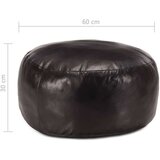 vidaXL tabure črn 60x30 cm pravo kozje usnje | Shoptok.si