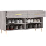 vidaXL Klupa za cipele siva boja hrasta 102x35x55 cm konstruirano drvo | shoptok.hr